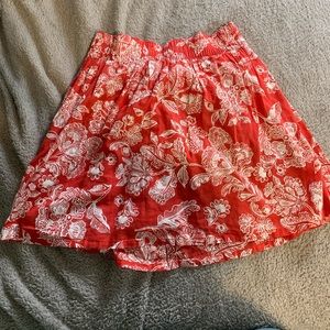 Hawaiian flower themed skirt
